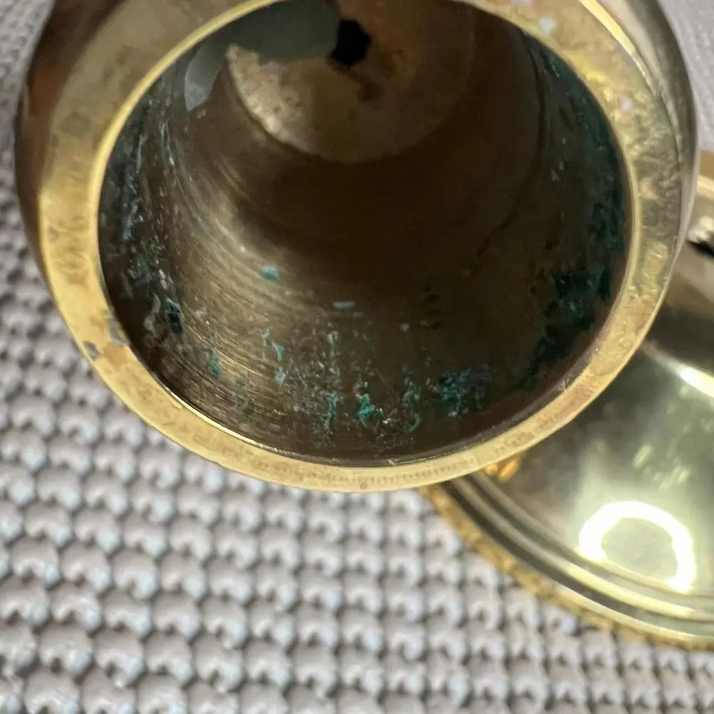 Vintage Solid Brass Candlestick Holder‎ Tall Turned Column Made in India